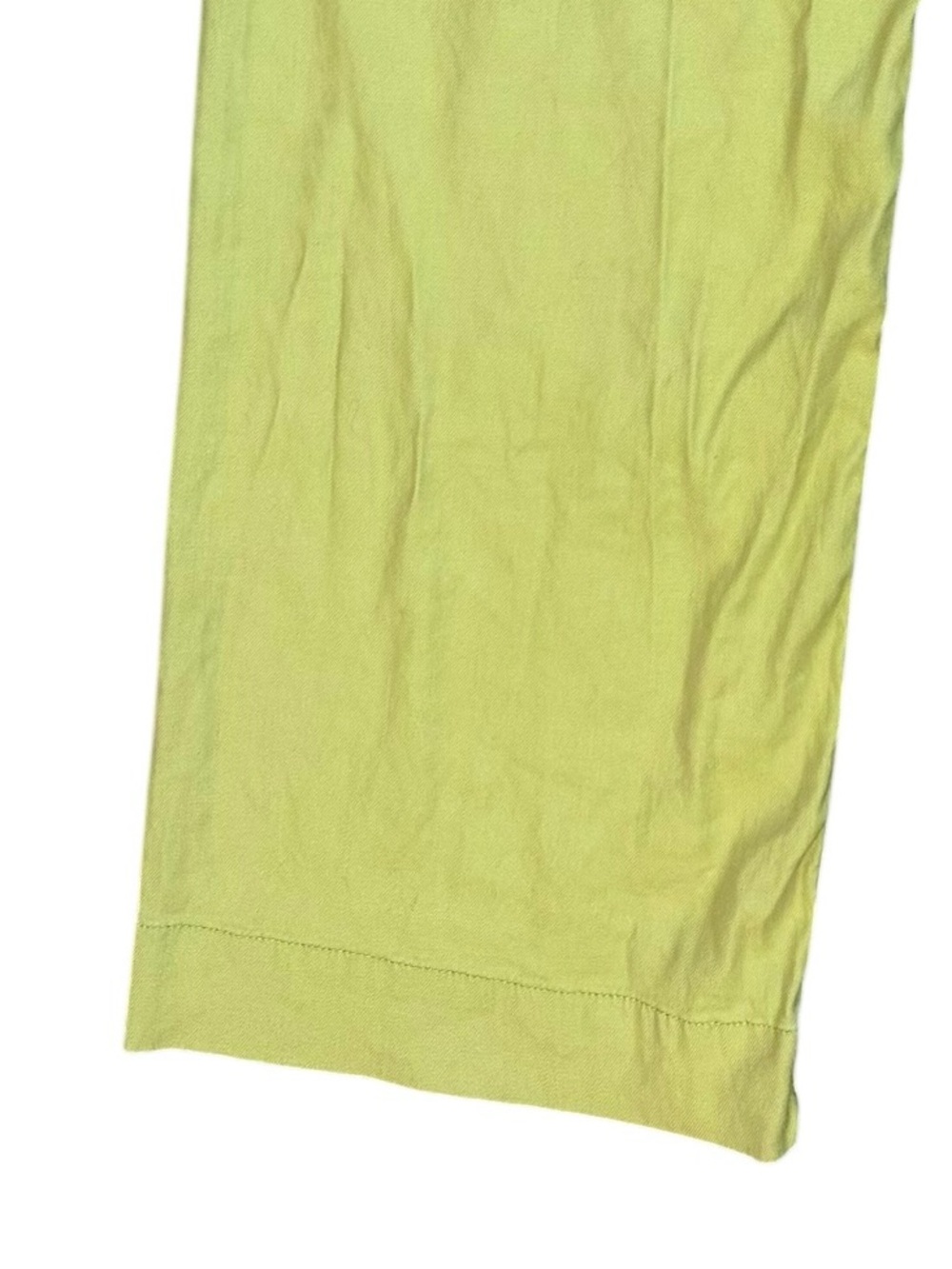 Anthropologie Maeve “The Colette” Chartreuse Green Linen Blend Pants Size 26 - Picture 4 of 8